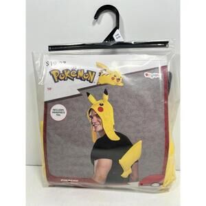 Pikachu Adult Costume Accessory Kit NEW Pokemon Headpiece Tail One Size NEW